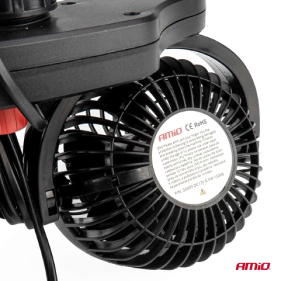 DVOJITÝ AUTOVENTILÁTOR NA OPĚRKU HLAVY AMiO-03009
