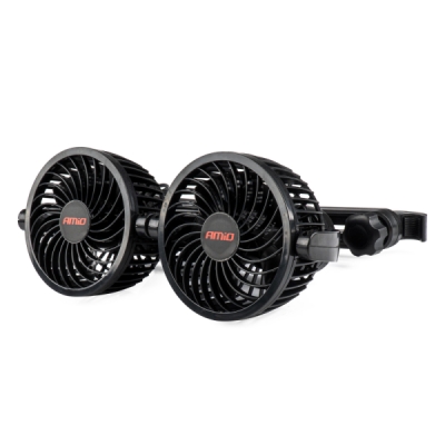 DVOJITÝ AUTOVENTILÁTOR NA OPĚRKU HLAVY AMiO-03009
