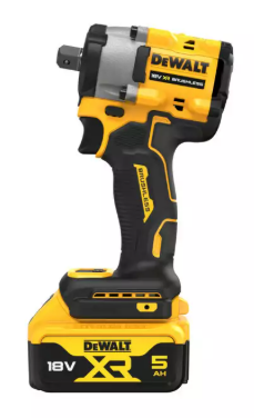 DCF922P2T DEWALT 18V AKU BEZUHLÍKOVÝ RÁZOVÝ UTAHOVÁK 1/2", 2 X 5,0 AH BATERIE XR LI-ION, NABÍJEČKA, KUFR T-STAK