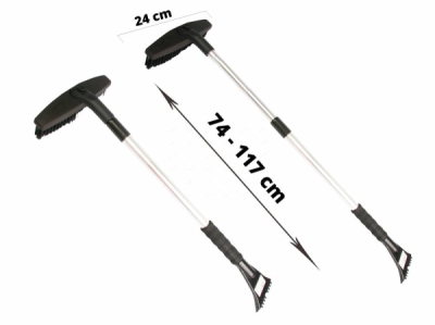 Škrabka námrazy se smetákem teleskopická 73 - 115 cm