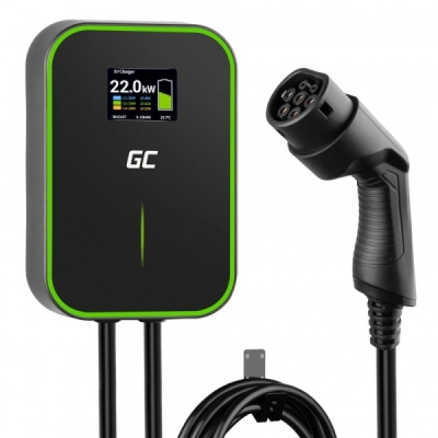 WALLBOX GC EV POWERBOX 22KW NABÍJEČKA S KABELEM TYPU 2 PRO NABÍJENÍ ELEKTRICKÝCH AUT A PLUG-IN HYBRIDŮ