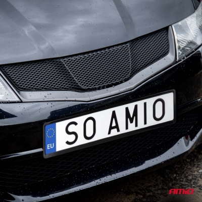Podložka pod SPZ - ČERNÁ / L PREMIUM EU/DE AMiO-04780