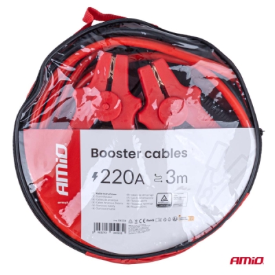 Startovací kabely 220A 3m TÜV AMIO-04593