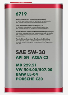Motorový olej FANFARO pro VW Audi Škoda Seat 5W-30 1L (plech)