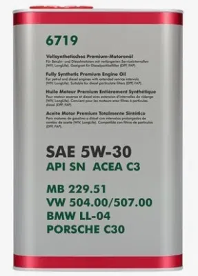 Motorový olej FANFARO pro VW Audi Škoda Seat 5W-30 1L (plech)