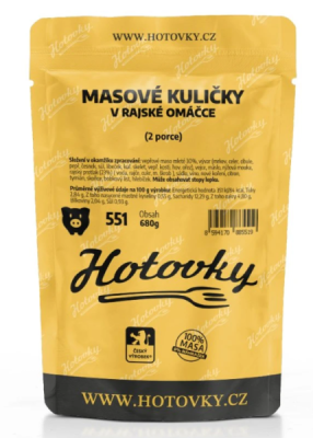 Masové kuličky v rajské omáčce (2 porce)