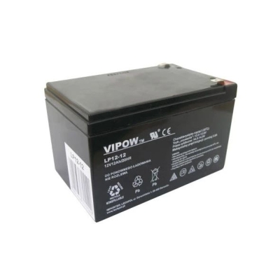Baterie olověná 12V 12Ah VIPOW BAT0216