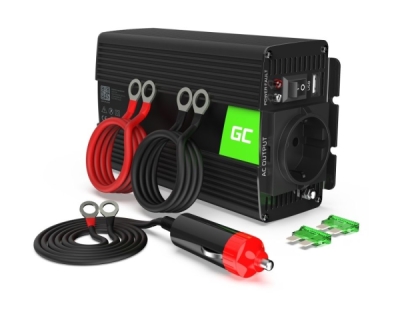Green Cell Power Inverter měnič napětí z 12V na 230V, 500W/1000W, modifikovaná sinusoida