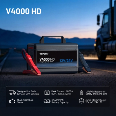 TOPDON Car Jump Starter V4000 HD