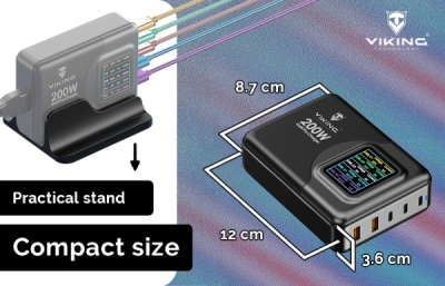 Viking USB GaN charger 200W PD Pro