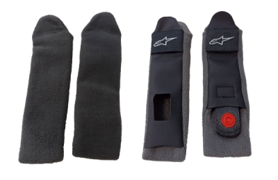 polstrované kryty řemínku zapínání pro přilby SUPERTECH S-R10, ALPINESTARS (1 pár)