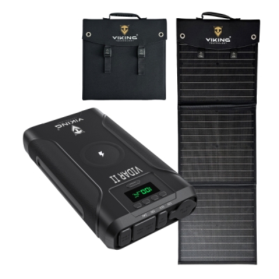 Set powerbanka Viking VIDAR II a solární panel Viking L60 PD