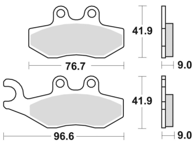 brzdové destičky, BRAKING (semi-metalická směs SM1) 2 ks v balení