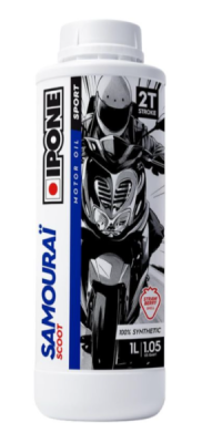 100% SYNTETICKÝ OLEJ IPONE SAMOURAI SCOOT 2T (JAHODOVÁ VŮNĚ) 1L
