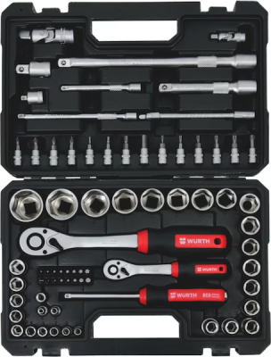 SORTIMENT NÁSTRČNÝCH KLÍČŮ 1/4"+1/2", 72 KS
