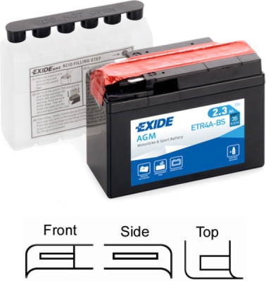 startovací baterie EXIDE ETR4A-BS