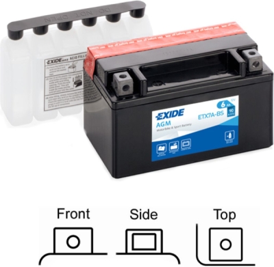startovací baterie EXIDE ETX7A-BS