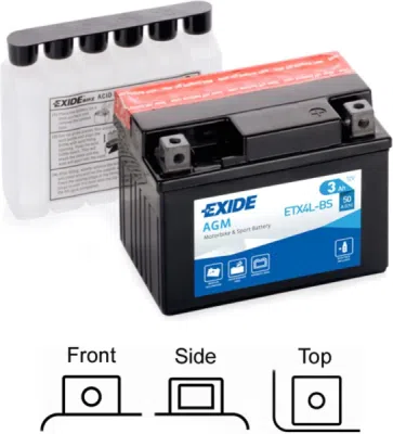 startovací baterie EXIDE ETX4L-BS