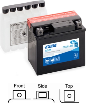 startovací baterie EXIDE ETX5L-BS