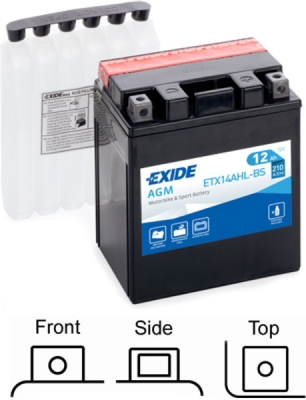 startovací baterie EXIDE ETX14AHL-BS