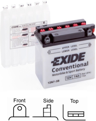 startovací baterie EXIDE 12N7-3B