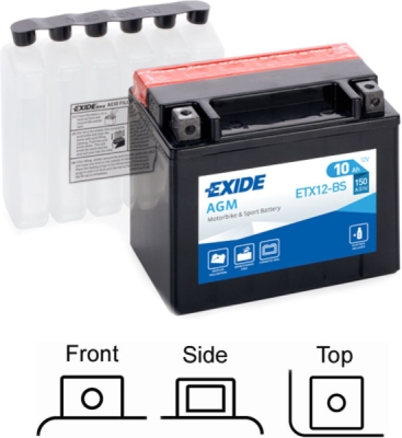 startovací baterie EXIDE ETX12-BS