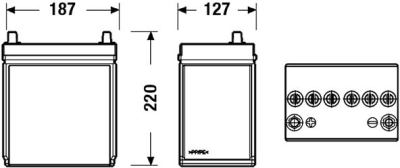 startovací baterie EXIDE EB357