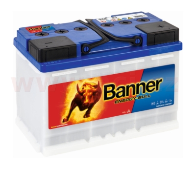 80Ah trakční a startovací baterie, 680A, pravá BANNER Energy Bull DUAL Power 278x175x190