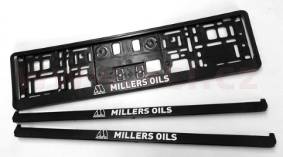 Podložka pod RZ (SPZ) pro ČR a SR - Millers Oils logo ACI MI podzLogo