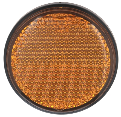 odrazka kulatá, Q-TECH (oranžová, průměr 60 mm)