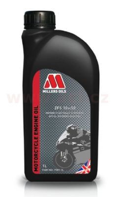 MILLERS OILS plně syntetický olej pro 4-takt. motory motocyklů Motorsport ZFS 4T 10w50 1l