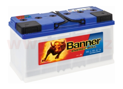 100Ah trakční a startovací baterie, 800A, pravá BANNER Energy Bull DUAL Power 354x175x190
