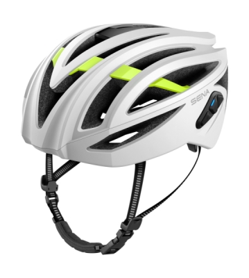 cyklo přilba s headsetem R2, SENA (matná bílá, vel. S)