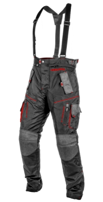 enduro kalhoty TRAILER, 4SQUARE - pánská (černá,červená, vel. M) 2025
