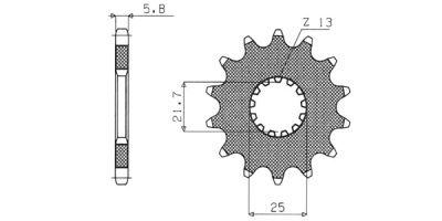 řetězové kolečko pro sekundární řetězy typu 520, BRAKING (13 zubů)