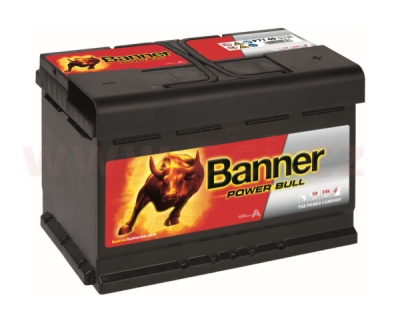 77Ah baterie, 700A, pravá BANNER Power Bull 278x175x190