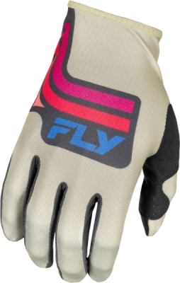 rukavice LITE, FLY RACING - USA (šedá/růžová/modrá, vel. 3XL)