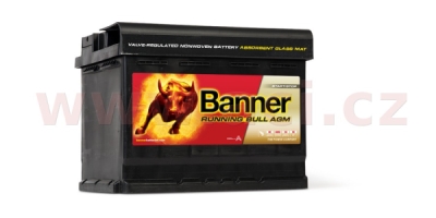 60Ah baterie, 640A, pravá BANNER Running Bull AGM 241x175x190